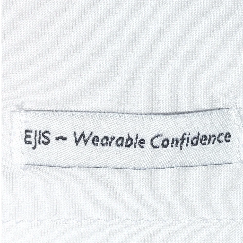 EJIS Mens XL Undershirt White Sweat Proof‎ Deep V-Neck Stain Protection - NWOT